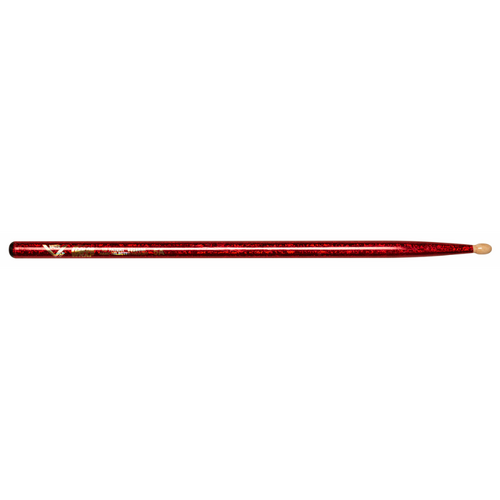 Vater Color Wrap 5A Red Sparkle Wood Tip Drumsticks