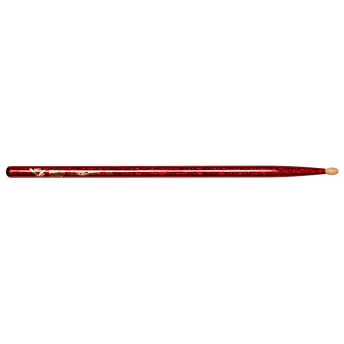 Vater Color Wrap 5A Red Sparkle Wood Tip Drumsticks