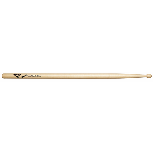 Vater Eguchi Nobuo Wildcat Drumstick - Hickory, Medium Oval Bead, Gradual Taper, Comfortable & Versatile