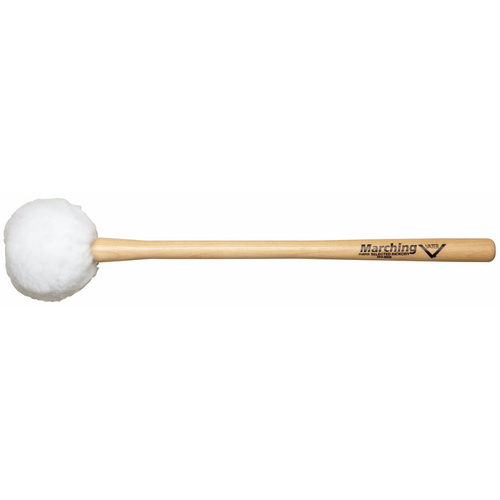Vater Marching Bass Drum Mallet MV-B5 Puff, 30" and larger, Grip Diameter .780" tapering to .600" and .790" behind mallet head