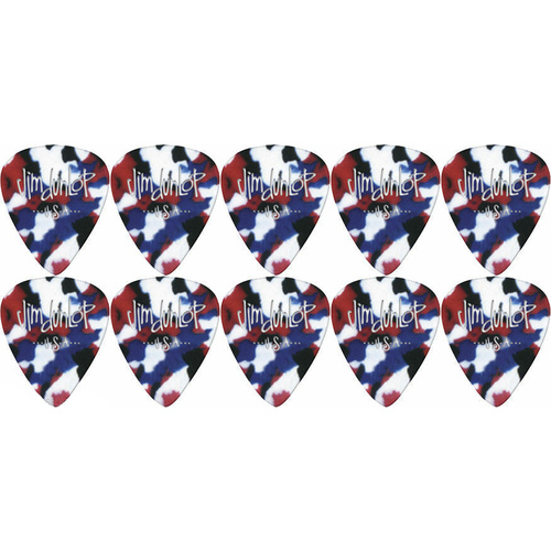 10 x Jim Dunlop Genuine Celluloid Confetti Medium Gauge Guitar Picks *NEW*
