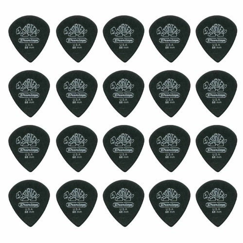 20 x Jim Dunlop Tortex Jazz 3 Pitch Black .73mm Guitar Picks III Free Post