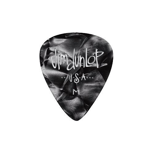 72 x Jim Dunlop Genuine Celluloid Black Pearloid Thin Gauge Guitar Picks *NEW*