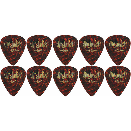 10 x Jim Dunlop Genuine Celluloid Shell Extra-Heavy Gauge Guitar Picks *NEW*