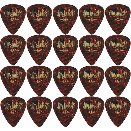 20 x Jim Dunlop Genuine Celluloid Shell Extra-Heavy Gauge Guitar Picks *NEW*