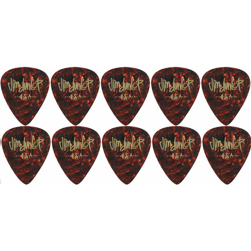 10 x Jim Dunlop Genuine Celluloid Shell Classics Thin Gauge Guitar Picks *NEW*