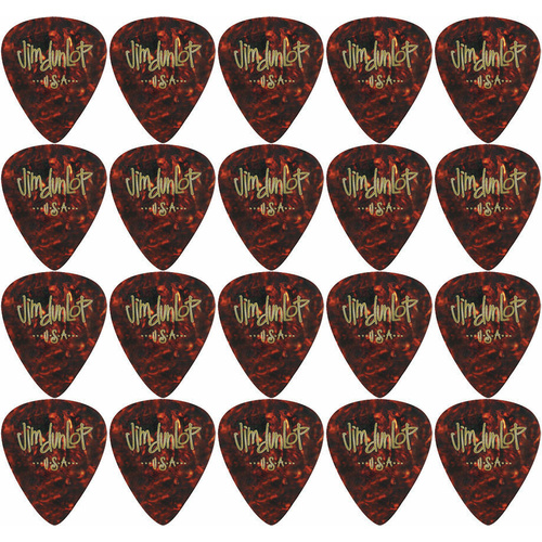 20 x Jim Dunlop Genuine Celluloid Shell Classics Thin Gauge Guitar Picks