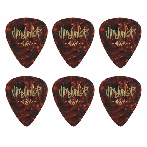 6 x Jim Dunlop Genuine Celluloid Shell Classics X-Heavy Gauge Guitar Picks *NEW*