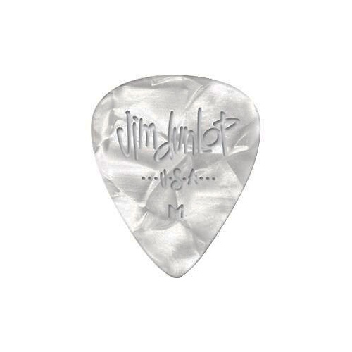 72 x Jim Dunlop Genuine Celluloid White Pearloid Heavy Gauge Guitar Picks  