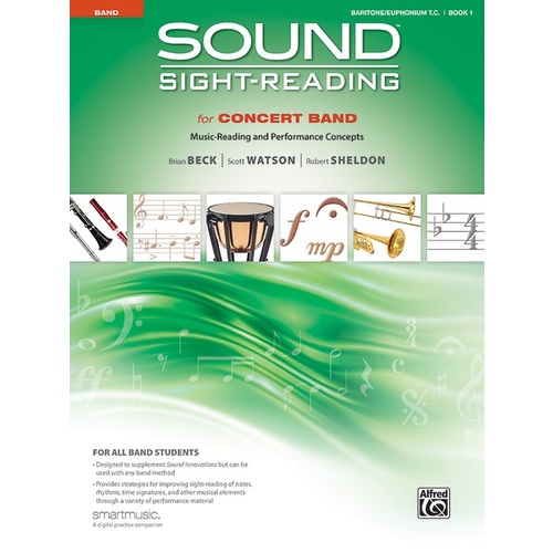 Sound Sight-Reading for Concert Band Book 1 - Baritone TC by Beck, Watson, Sheldon - Alfred 48572