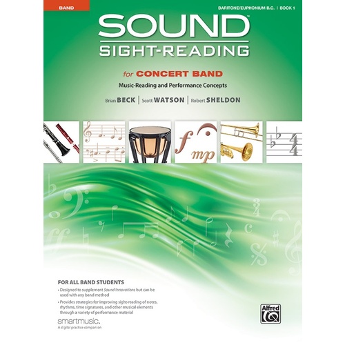 Sound Sight-Reading for Concert Band Book 1 - Baritone BC by Beck, Watson, Sheldon - Alfred 48573