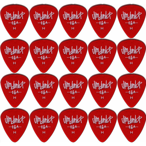 20 x Jim Dunlop Gels Red Heavy Gauge Guitar Picks USA Bulk Pack