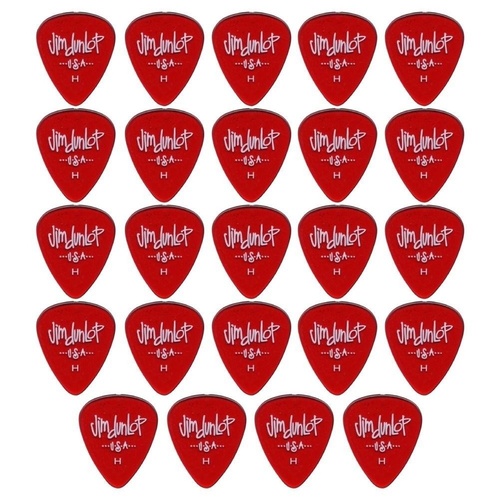 24 x Jim Dunlop Gels Heavy Gauge Guitar Picks USA Cheap Pack Red