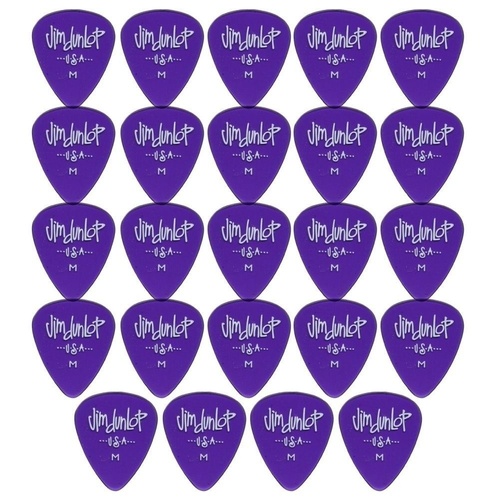 24 x Jim Dunlop Gels Medium Gauge Guitar Picks USA Cheap Pack Purple
