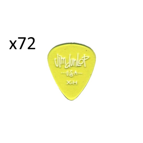 72 x Jim Dunlop Gels Extra Heavy Gauge Guitar Picks USA Cheap Pack Yellow