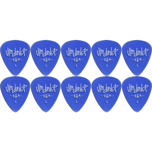 10 x Jim Dunlop Gels Blue Light Gauge Guitar Picks USA Cheap Pack