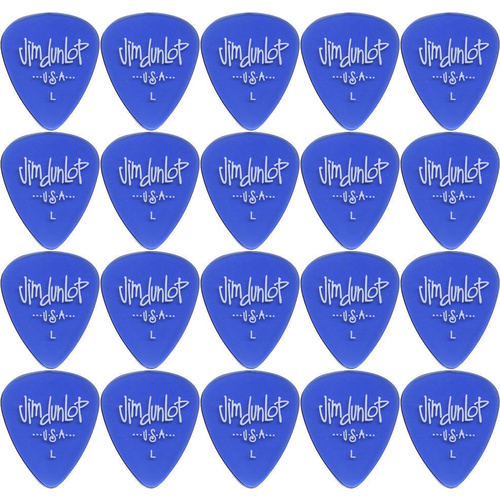 20 x Jim Dunlop Gels Blue Light Gauge Guitar Picks USA Bulk Pack
