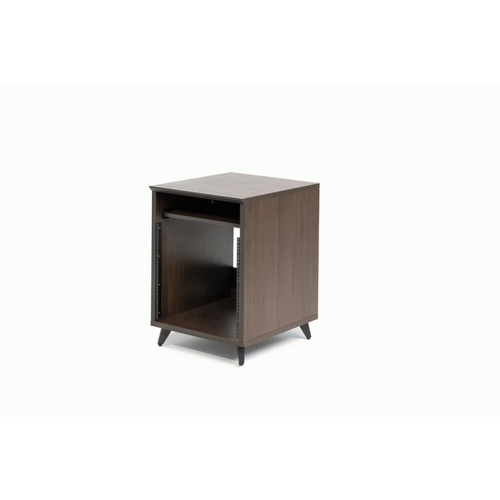 Gator GFW-ELITEDESKRK-BRN Elite Furniture Series 10U Studio Rack Table Dark Walnut Finish