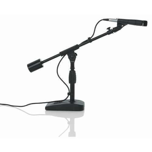Gator GFW-MIC-0822 Desktop Mic Stand with Telescoping Boom for Podcasting and Instruments