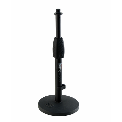 Gator Frameworks Desktop Mic Stand with 6" Round Base and Standard Twist Clutch