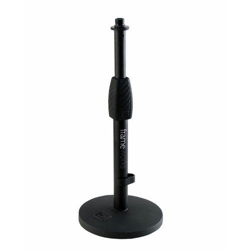 Gator Frameworks Desktop Mic Stand with 6" Round Base and Standard Twist Clutch