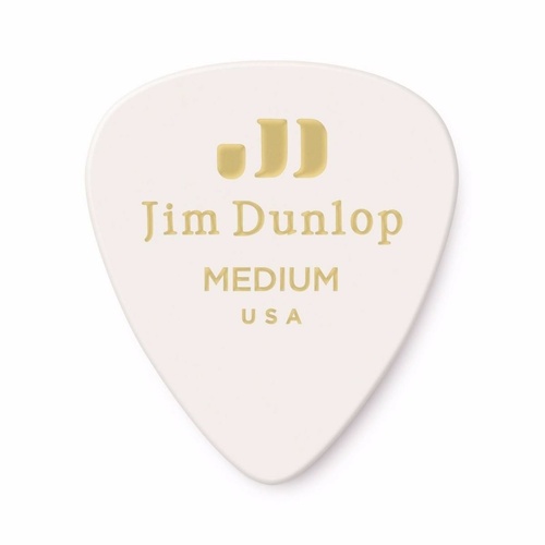 72 x Jim Dunlop Genuine Celluloid White Classic Medium Gauge Guitar Picks *NEW*