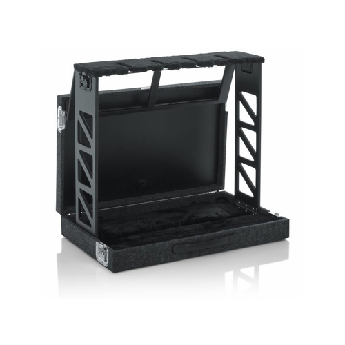Gator GTRSTD4 Compact Rack Style Guitar Stand for 4 Guitars, Folds into Case