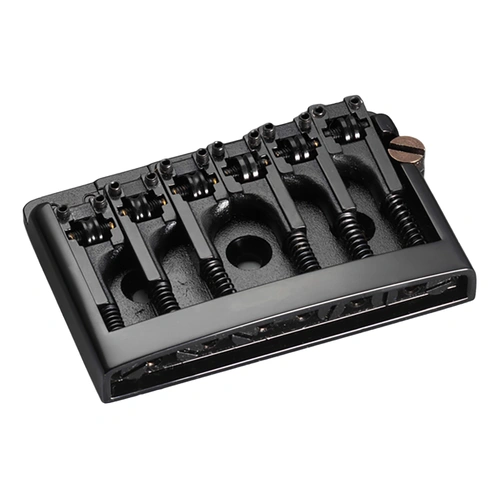 Schaller 3D-6 Guitar Bridge Black - 12120400 with Adjustable Height, Intonation, and String Spacing
