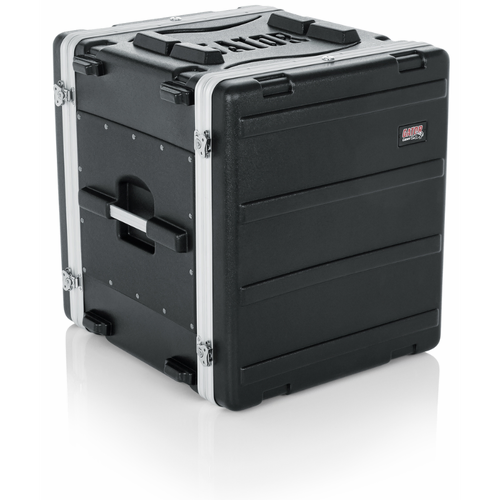 Gator GR-12L Molded PE Rack Case 12U with Front and Rear Rails, 19" Deep, Locking