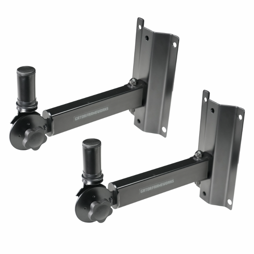GATOR RI-SPK-WM50 Adjustable Wall-Mount Speaker Brackets with Angle and Swivel Adjustability