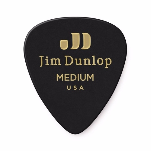 72 x Jim Dunlop Genuine Celluloid Black Classic Medium Gauge Guitar Picks *NEW*