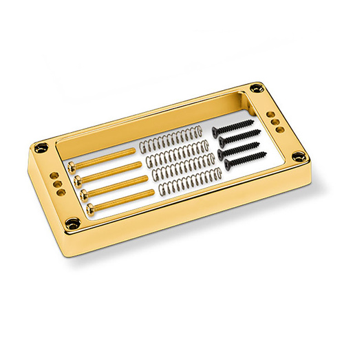 Schaller Guitar Pickup Frame Flat Gold 3H-17020513 with Screws and Spring Hardware