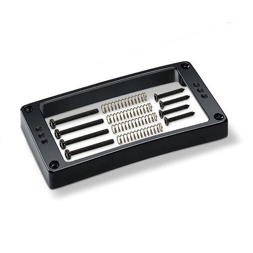 Schaller Curved Guitar Pickup Frame Black 3H-17020414 with Screws and Spring Hardware