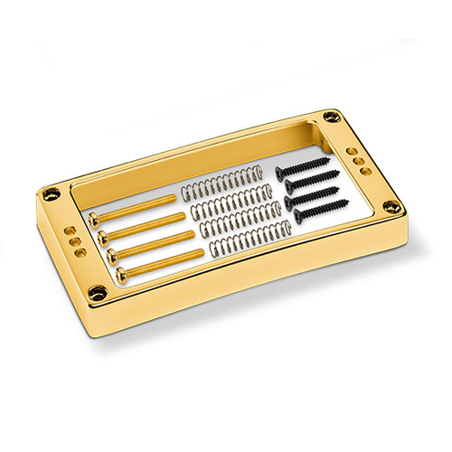 Schaller Curved Gold Guitar Pickup Frame 3H-17020514 with Screws and Spring Hardware