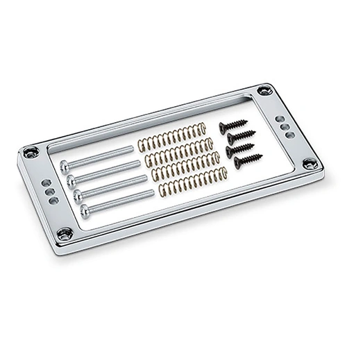 Schaller Guitar Pickup Frame Flat Chrome 3H-17020211 with Screws and Spring Hardware
