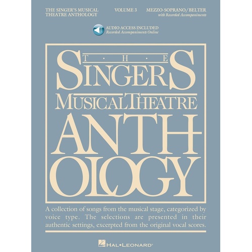 Singers Musical Theatre Anth V3 Mez Sop Book/Online Audio (Softcover Book/Online