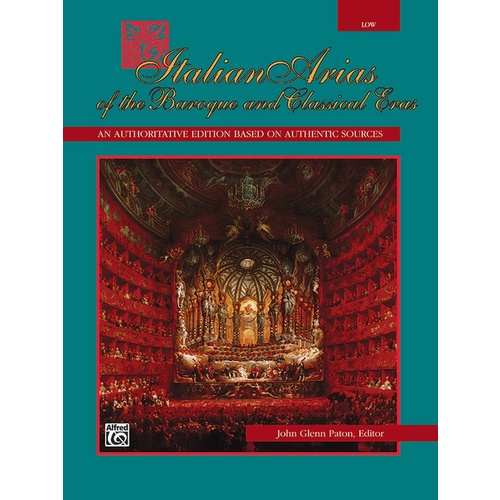 Italian Arias Of Baroque & Classical Low Book
