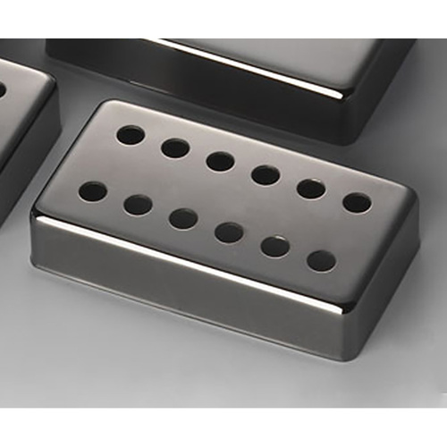 Schaller 12 Hole Ruthenium Guitar Pickup Cover 17010607