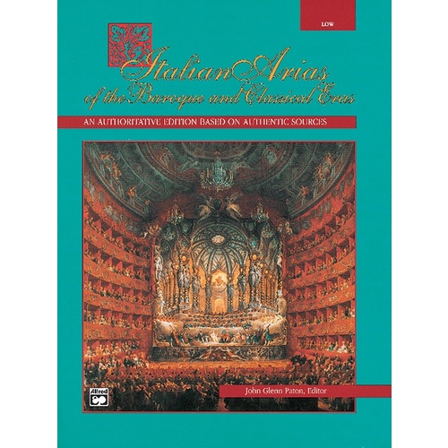 Italian Arias Of Baroque & Classical Low Book/CD