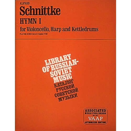 Schnittke - Hymnus I For Cello/Harp/Kettledrums Parts Set of Parts (Harp|Timpani|Cello)