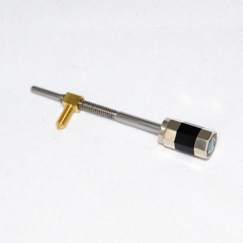 Violin Bow Frog Screw - Ebony with Inlays, Nickel Silver, Pearl Eye, Made in Germany, 8.1mm Ø, 5.1g
