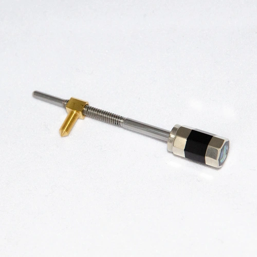 Violin Bow Frog Screw with Eyelet - Ebony, Nickel Silver, Pearl Inlays, 8.1mm Ø, 5.1g, Made in Germany
