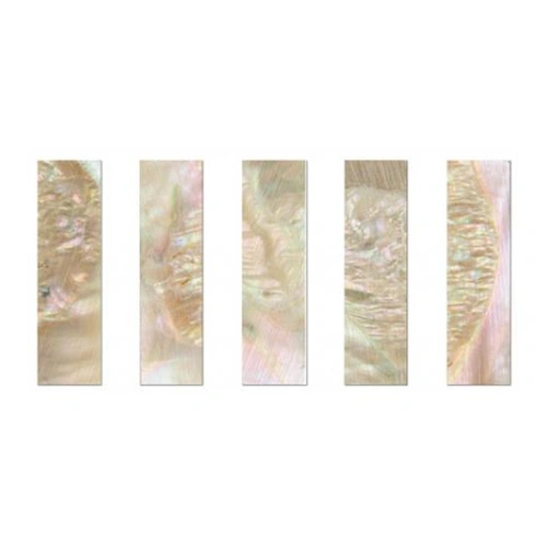 Violin/Viola Bow Frog Slide - Mother Of Pearl 5-Piece Set, Unlined, Made in Germany, 29 x 8 x 1mm