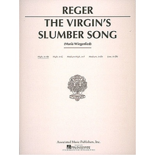 Reger - Virgins Slumber Song High Voice A Flat