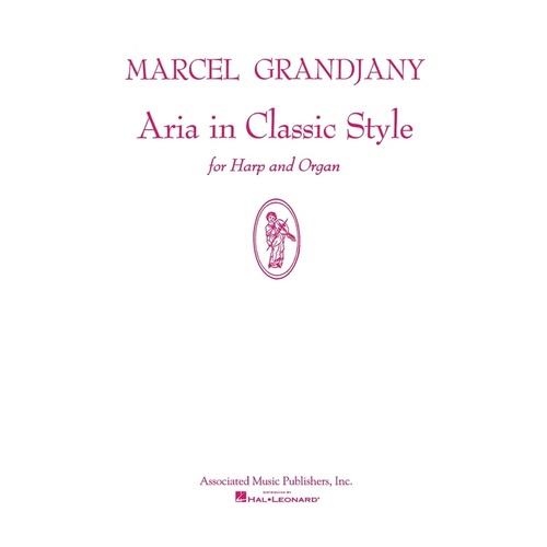 Grandjany - Aria In Classic Style Harp/Organ