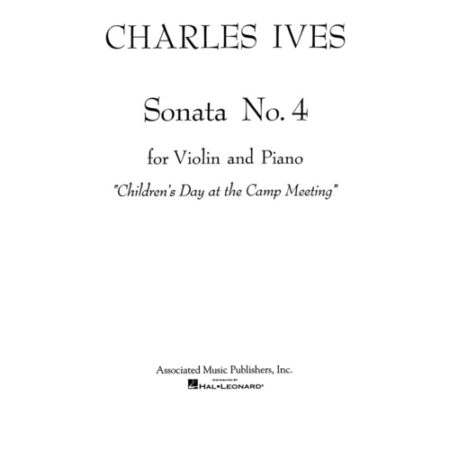 Ives - Sonata No 4 For Violin/Piano (Softcover Book)