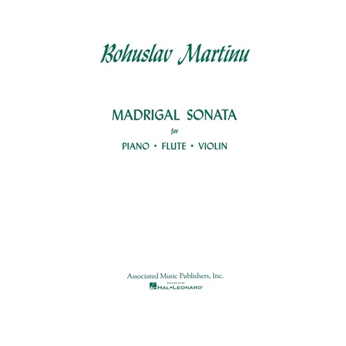 Martinu - Madrigal Sonata Flute/Violin/Piano (Music Score/Parts)