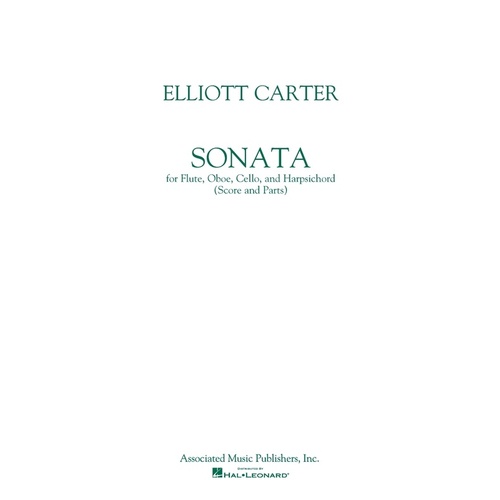 Carter - Sonata For Fl/Ob/Cel/Hpd Score/Parts