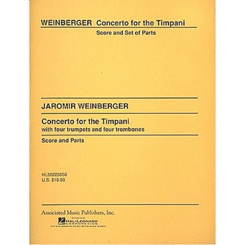 Weinberger - Concerto For Tympani/Brass Score/Parts