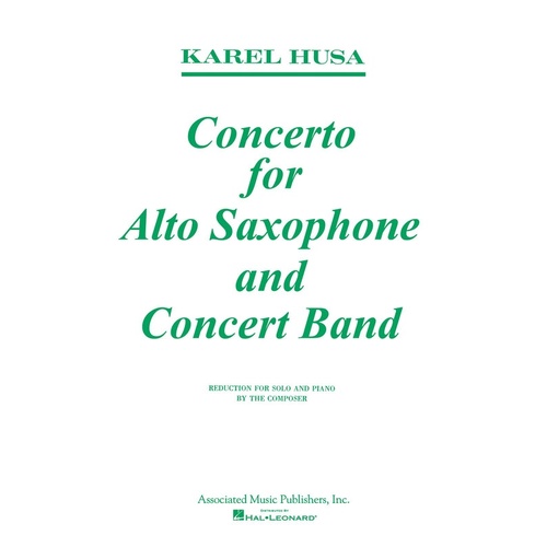 Husa - Concerto For Alto Sax/Piano (Softcover Book)
